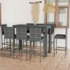 Meilleure affaire 👍 TRUE DEAL Jeu De Bar De Jardin 9pcs Et Coussins Anthracite Résine Tressée 🛒 2 Meilleure affaire 👍 TRUE DEAL Jeu De Bar De Jardin 9pcs Et Coussins Anthracite Résine Tressée 🛒 -Table haute Boutique 54488286 1