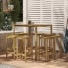 Meilleure vente ⭐ YOUTHUP Table De Bar 110x100x110 Cm Bois De Pin Imprégné - Brun 🎉 -Table haute Boutique 54515135 1