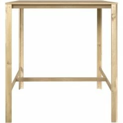 Meilleure vente ⭐ YOUTHUP Table De Bar 110x100x110 Cm Bois De Pin Imprégné - Brun 🎉 -Table haute Boutique 54515135 3