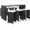 Acheter 🤩 Topdeal Meuble De Bar De Jardin 7 Pcs Et Coussins Résine Tressée Noir FF49560_FR 🔔 2 Acheter 🤩 Topdeal Meuble De Bar De Jardin 7 Pcs Et Coussins Résine Tressée Noir FF49560_FR 🔔 -Table haute Boutique 54643209 1