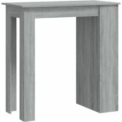De gros 🔥 Table De Bar Avec Rangement 102x50x103,5 Cm Aggloméré Sonoma Gris VidaXL 🔥 -Table haute Boutique 54710338 2