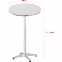 Coupon 😀 Table De Bistrot Ronde Avesta à Hauteur Réglable 75 Cm / 115 Cm [en.casa] 👍 -Table haute Boutique 54723510 3