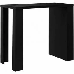 Remise ✔️ HELLOSHOP26 Table De Bar Stylée Avec Surfaces De Rangement Table Bistrot Avec 3 étagères Panneaux De Particules 117 X 57 X 107 Cm Noir - Noir ⌛ -Table haute Boutique 54927329 3