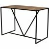 Top 10 😀 MEUBLE HOUSE Table De Bar En Bois Exotique Et Métal "Jack" - Noir 🛒 -Table haute Boutique 54941372 1