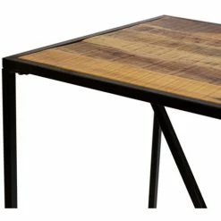Top 10 😀 MEUBLE HOUSE Table De Bar En Bois Exotique Et Métal "Jack" - Noir 🛒 -Table haute Boutique 54941372 4