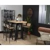 Nouveau ✔️ MEUBLE HOUSE Table Haute 120cm Métal Et Bois "Los Angeles" - Marron 🎉 -Table haute Boutique 54941416 1