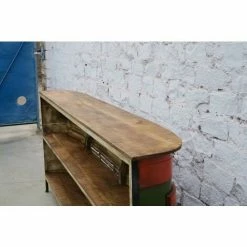 Meilleure affaire ✔️ MEUBLE HOUSE Bar Industriel "TATA" Collection Nola - Vert 😉 -Table haute Boutique 54941468 5