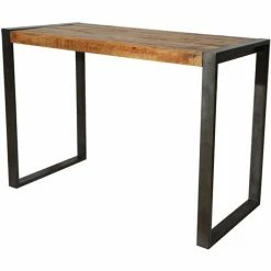 Top 10 ❤️ MEUBLE HOUSE Table De Bar Style Factory Bois Et Métal 120x70cm "New York" - Marron ✨