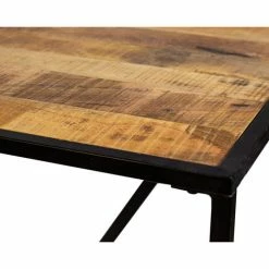De gros 😉 MEUBLE HOUSE Mange-debout Industriel Métal Noir Et Bois Massif "Jack" - Marron 🧨 -Table haute Boutique 54941658 3