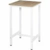 Tout neuf 🛒 HELLOSHOP26 Table De Bar Table De Cuisine En Aggloméré Et Métal Table De Bistrot Table Haute 102 Cm Chêne Clair - Beige ⭐ -Table haute Boutique 55080446 1