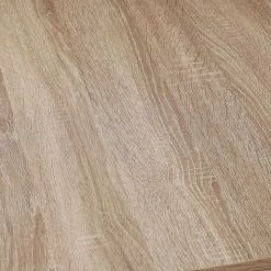 Tout neuf 🛒 HELLOSHOP26 Table De Bar Table De Cuisine En Aggloméré Et Métal Table De Bistrot Table Haute 102 Cm Chêne Clair - Beige ⭐ -Table haute Boutique 55080446 3