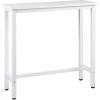 Meilleure affaire 💯 HELLOSHOP26 Table De Bar Table De Bistrot Structure En Métal Plateau En Aggloméré Table Haute Table à Manger 100 Cm Blanc - Blanc ⌛ -Table haute Boutique 55080482 1