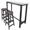 Le moins cher 🌟 YB équipement De Bar 1 Table De Bar Et 2 Tabourets De Bar Pour Les Fournitures De D?ner De Bar De Banquet 🥰 -Table haute Boutique 55204817 1