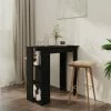 Meilleure affaire 🧨 YOUTHUP Table De Bar Avec étagère Noir 102x50x103,5 Cm Aggloméré - Noir 😍 -Table haute Boutique 55264342 1