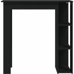Meilleure affaire 🧨 YOUTHUP Table De Bar Avec étagère Noir 102x50x103,5 Cm Aggloméré - Noir 😍 -Table haute Boutique 55264342 5