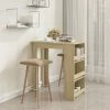Meilleure affaire 🧨 YOUTHUP Table De Bar Avec Rangement Chêne Sonoma 102x50x103,5 Cm - Beige 🌟 -Table haute Boutique 55264348 1