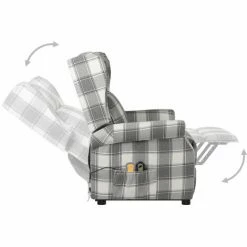 Offres ❤️ YOUTHUP Fauteuil De Massage Inclinable Blanc Et Gris Tissu - Gris ⌛ -Table haute Boutique 55266410 4