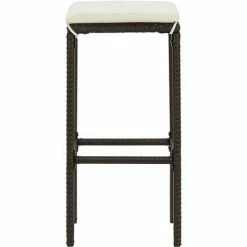 Le moins cher 🔥 Topdeal Meuble De Bar De Jardin 5 Pcs Et Coussins Résine Tressée Marron FF3064780_FR ✨ -Table haute Boutique 55276464 5