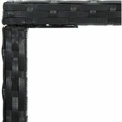 Acheter 🛒 INLIFE Table De Bar De Jardin Noir 70x70x110cm Résine Tressée Et Verre 👏 -Table haute Boutique 55640032 4