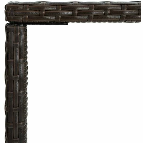Bon marché 🤩 INLIFE Table De Bar De Jardin Marron 70x70x110 Cm Résine Tressée Verre 🤩 6 Bon marché 🤩 INLIFE Table De Bar De Jardin Marron 70x70x110 Cm Résine Tressée Verre 🤩 – Image 4