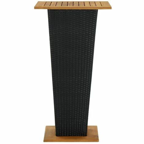 Offres 🤩 INLIFE Table De Bar Noir 60x60x110 Cm Résine Tressée Et Bois D'acacia 🔥 3 Offres 🤩 INLIFE Table De Bar Noir 60x60x110 Cm Résine Tressée Et Bois D'acacia 🔥