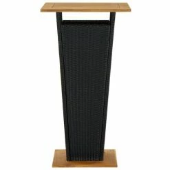 Offres 🤩 INLIFE Table De Bar Noir 60x60x110 Cm Résine Tressée Et Bois D'acacia 🔥 9 Offres 🤩 INLIFE Table De Bar Noir 60x60x110 Cm Résine Tressée Et Bois D'acacia 🔥 -Table haute Boutique 55640295 3