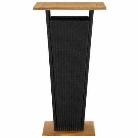 Offres 🤩 INLIFE Table De Bar Noir 60x60x110 Cm Résine Tressée Et Bois D'acacia 🔥 5 Offres 🤩 INLIFE Table De Bar Noir 60x60x110 Cm Résine Tressée Et Bois D'acacia 🔥 – Image 3