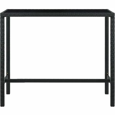 Coupon 🛒 INLIFE Table Bar De Jardin Noir 130x60x110 Cm Résine Tressée Et Verre 🌟 3 Coupon 🛒 INLIFE Table Bar De Jardin Noir 130x60x110 Cm Résine Tressée Et Verre 🌟