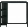 Promo 🔔 INLIFE Table De Bar Avec Rangement Noir 120x60x110 Cm Résine Tressée 👍 2 Promo 🔔 INLIFE Table De Bar Avec Rangement Noir 120x60x110 Cm Résine Tressée 👍 -Table haute Boutique 55640587 1