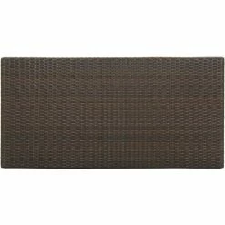 Nouveau 🔔 INLIFE Table De Bar Avec Rangement Marron 120x60x110 Cm Résine Tressée 🔥 -Table haute Boutique 55640614 5