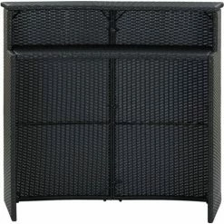 Meilleur prix 👍 INLIFE Table De Bar De Jardin Noir 120x55x110 Cm Résine Tressée ⭐