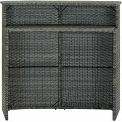 Offres ⭐ INLIFE Table De Bar De Jardin Gris 120x55x110 Cm Résine Tressée ⭐ -Table haute Boutique 55640669 3