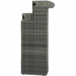 Offres ⭐ INLIFE Table De Bar De Jardin Gris 120x55x110 Cm Résine Tressée ⭐ -Table haute Boutique 55640669 4