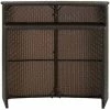 Vente flash 🛒 INLIFE Table De Bar De Jardin Marron 120x55x110 Cm Résine Tressée 😍 -Table haute Boutique 55640672 1