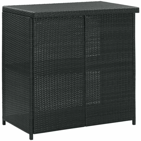 Vente flash 🛒 INLIFE Ensemble De Bar 3 Pcs Résine Tressée Noir 🔥 6 Vente flash 🛒 INLIFE Ensemble De Bar 3 Pcs Résine Tressée Noir 🔥 – Image 4