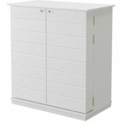 Budget ❤️ VENTE-UNIQUE.COM Meuble De Bar GORDON - Hévéa & MDF - Coloris Blanc - Blanc ❤️ -Table haute Boutique 55881583 3