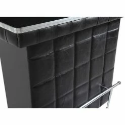 Top 10 ⌛ VENTE-UNIQUE.COM Meuble De Bar CARDY - Simili & Verre Trempé - Noir - Noir 🧨 -Table haute Boutique 55881585 4