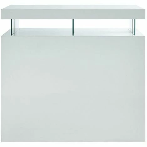 Nouveau 🔥 VENTE-UNIQUE.COM Meuble De Bar FABIO - MDF Laqué Blanc - LEDs - Blanc 🔔 4 Nouveau 🔥 VENTE-UNIQUE.COM Meuble De Bar FABIO - MDF Laqué Blanc - LEDs - Blanc 🔔 – Image 2
