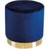 Remise 🧨 NETFURNITURE Lourd Pouffe Royal Blue Velvet (pack De 1) - Bleu 🤩 -Table haute Boutique 56376217 1