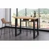 Meilleure affaire ✨ Table Haute En Bois Coloris Chêne Nordique / Pieds Noir - Longueur 120 X Profondeur 70 X Hauteur 100 Cm -PEGANE- 🌟 1 Meilleure affaire ✨ Table Haute En Bois Coloris Chêne Nordique / Pieds Noir - Longueur 120 X Profondeur 70 X Hauteur 100 Cm -PEGANE- 🌟 -Table haute Boutique 56477305 1