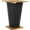 Budget 🌟 Topdeal Table De Bar Noir 80x80x110 Cm Résine Tressée Et Bois D'acacia FF313465_FR 🌟 -Table haute Boutique 56578278 1
