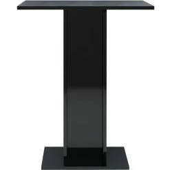 Meilleur prix 🎉 Topdeal Table De Bistro Noir Brillant 60x60x75 Cm Aggloméré FF802109_FR 👍 -Table haute Boutique 56579266 3
