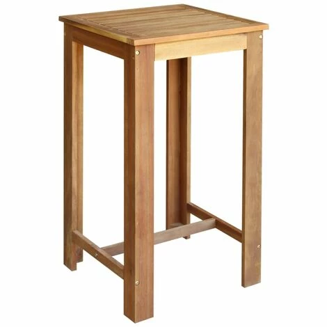 Meilleure vente 👏 INLIFE Table De Bar Bois D'acacia Solide 60 X 60 X 105 Cm ❤️ 4 Meilleure vente 👏 INLIFE Table De Bar Bois D'acacia Solide 60 X 60 X 105 Cm ❤️ – Image 2