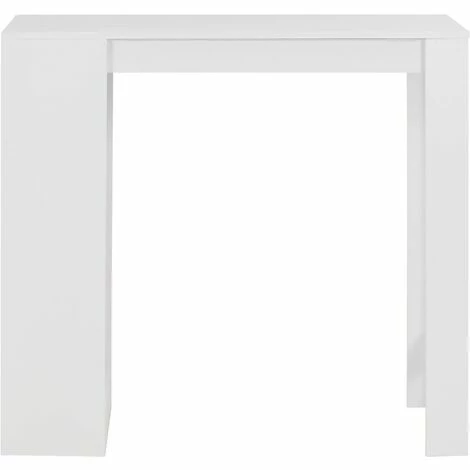Meilleure vente 🌟 INLIFE Table De Bar Avec étagère Blanc 110x50x103 Cm 🌟 3 Meilleure vente 🌟 INLIFE Table De Bar Avec étagère Blanc 110x50x103 Cm 🌟