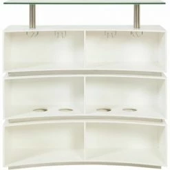 Les meilleures critiques de 😍 Paris Prix - Comptoir Meuble De Bar "starmo" 120cm Blanc 😀 -Table haute Boutique 57075181 3