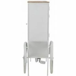 Remise ⭐ Paris Prix - Comptoir De Bar En Métal "vélo" 173cm Blanc 🔥 -Table haute Boutique 57079429 4