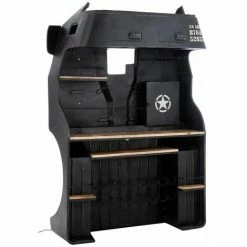 Tout neuf 🛒 Paris Prix - Comptoir De Bar En Métal "camion" 220cm Noir 👍