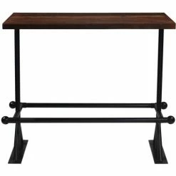 Meilleure affaire 🛒 NOVA Table De Barre De Récupération Brun Brun Massif Différentes Dimensions Table De Bar Bois De Récupération Massif Marron 120x60x107 Cm Taille : 120 X 60 X 107 Cm 🔔 -Table haute Boutique 57092212 2