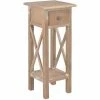 Acheter 🛒 NOVA Table De Lit En Bois Haut En Bois Avec Tiroir Et étagère Différentes Couleurs 280060 Side Table Brown 27x27x65,5 Cm Wood Couleur : MARRON 💯 -Table haute Boutique 57093024 1