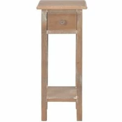 Acheter 🛒 NOVA Table De Lit En Bois Haut En Bois Avec Tiroir Et étagère Différentes Couleurs 280060 Side Table Brown 27x27x65,5 Cm Wood Couleur : MARRON 💯 -Table haute Boutique 57093024 3